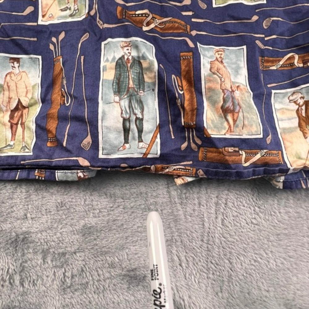 Reyn Spooner Vintage Hawaiian Shirt Egyptian Cotton Golf Print Mens Short Sleeve - Picture 7 of 9